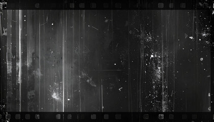 Obraz premium Blank grained film strip texture background with heavy grain, dust and fingerprints 