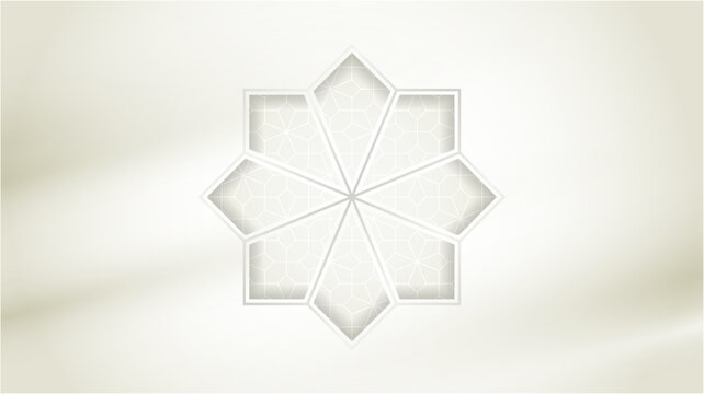 Islamic background with simple mandala in sage green for islamic holiday celebration background - Powered by Adobe