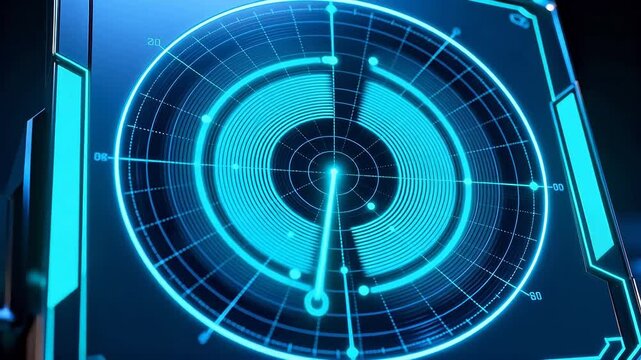 Futuristic radar display interface
