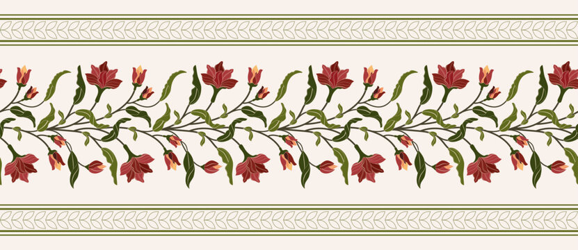 Vector Hand drawn colourful geometric flowers Motifs African boho paisley, seamless patterns with floral for fabric Ethnic Indian Pattern, textiles, clothing, wrapping paper, backdrop, banner.
