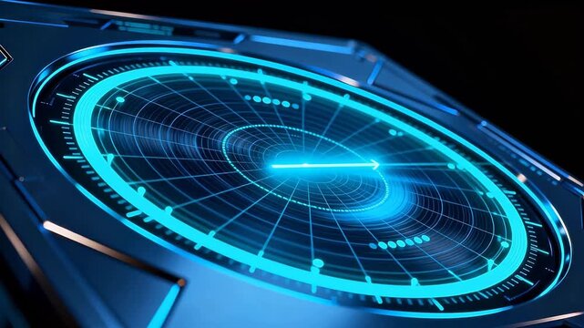 Futuristic radar display interface