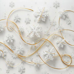 Luxury golden thread intricately weaving through delicate patterns.