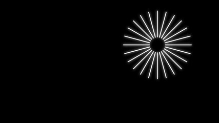 White radial light burst on Black Background creating futuristic abstract neon energy effect - Powered by Adobe