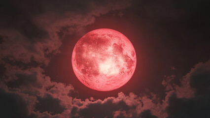 red moon circle energy light background, science, landscape