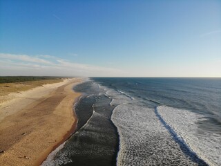 Lacanau et surf vu du ciel