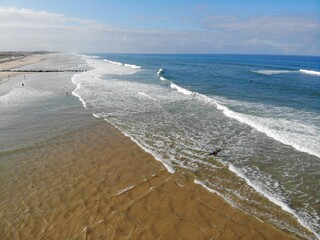 Lacanau et surf vu du ciel