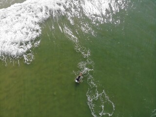 Lacanau et surf vu du ciel