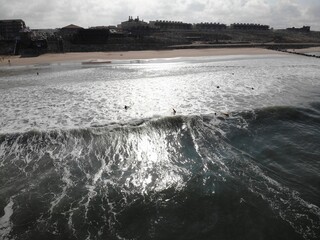 Lacanau et surf vu du ciel