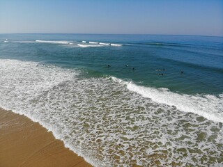 Lacanau et surf vu du ciel