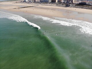 Lacanau et surf vu du ciel