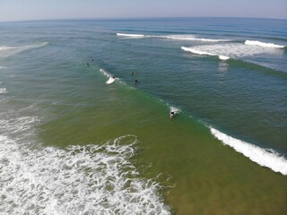 Lacanau et surf vu du ciel