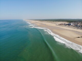 Lacanau et surf vu du ciel