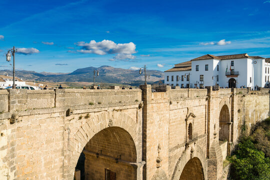 The Puente Nuevo bridge in El Tajo gorge in Ronda town in Spain