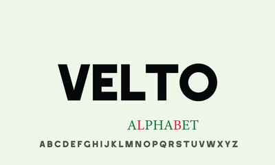 Velto Demo alphabet letters font for logo