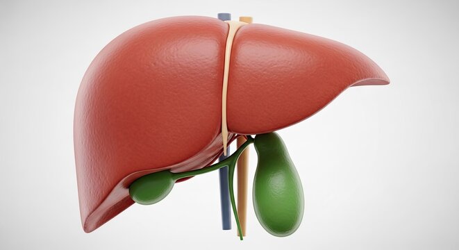 Liver And Gallbladder Anatomy Showing Human Liver And Gallbladder Organ With Hepatic System On White Background Human Anatomy