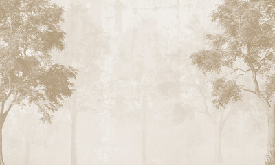 Naklejka premium Soft Watercolor Forest Background for Kids Room and Nursery Mockups