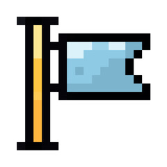 flag pixel art icons 16x16 pixels, use for game retro icon y2k style vintage computer, vector illustration