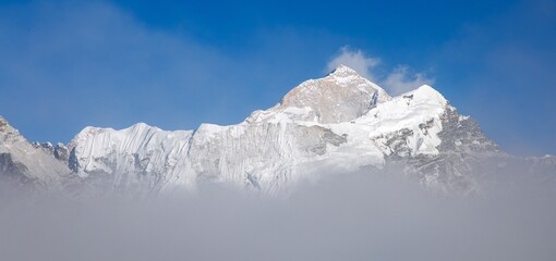 mount Makalu from Kongmala pass Nepal Himalaya mountain