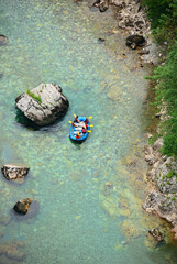 Rafting on Tara river. Montenegro