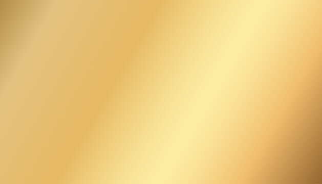 A golden gradient background with a smooth metallic abstract texture. Luxurious gold foil vector illustration for banners, wallpapers, packaging, poster designs, brochure covers, invitation templates