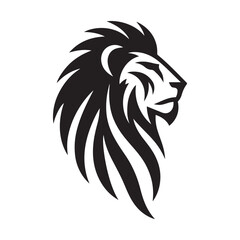 tribal warrior lion vector silhouette clip art logo design illustration. abstract warrior lion icon set collections
