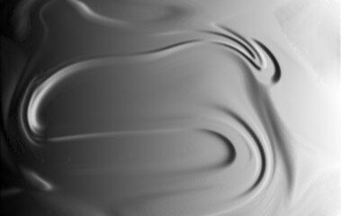 Abstract black and white liquid swirl background featuring smooth curves, soft gradient transitions, and elegant fluid shapes. Ideal for graphic design, posters, digital artwork, branding