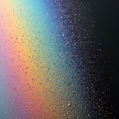 Iridescent gradient with metallic shimmer particles, smooth color transitions, sparkling highlights.