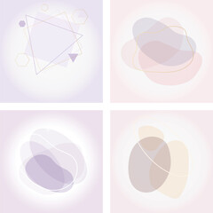Minimal Pastel Abstract Shape Backgrounds Collection for Modern Design