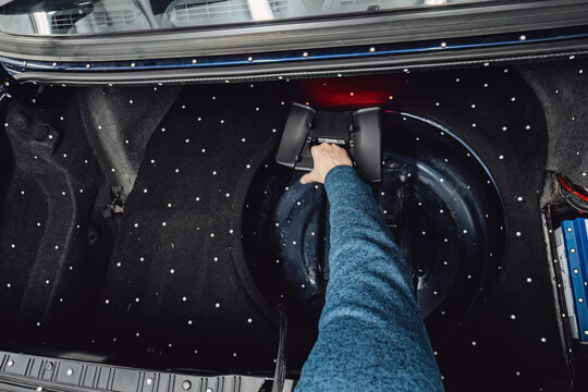 Precise 3D scanning of car trunk geometry for CAD reference measurement custom automotive part creation prototyping fitment modeling and reverse engineering workflow