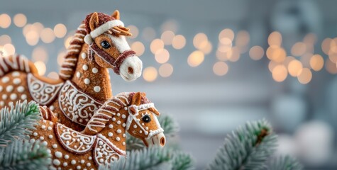 Charming Gingerbread Horse Cookies for Festive Holiday Celebrations and Sweet Treats