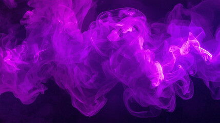 Vibrant purple smoke creates an ethereal abstract background. Dynamic fluid shapes and mystical vapor textures are perfect for creative backdrops, futuristic designs, and artistic overlays.