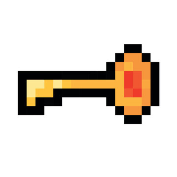 key pixel art icons 16x16 pixels, use for game retro icon y2k style vintage computer, vector illustration