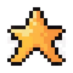 Fototapeta premium Star pixel art icons 16x16 pixels, use for game retro icon y2k style vintage computer, vector illustration