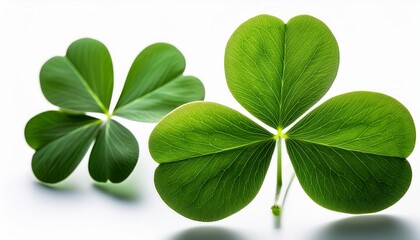 Clover Isolated On White Background St Patrick S Day Symbol Full Depth Of Field