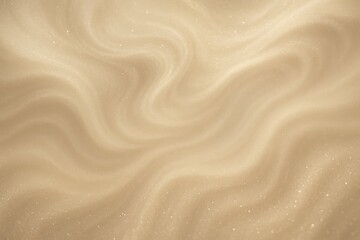 Obraz premium Elegant abstract background with soft flowing beige waves and subtle sparkling accents, creating a calm luxurious atmosphere suitable for modern design, wellness, and minimal aesthetics.