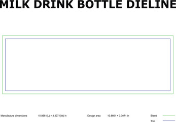 Milk Drink Bottle Dieline Template