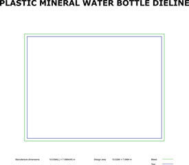 Plastic Water Bottle Dieline Template