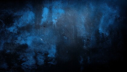 Dark Black And Blue Grungy Wall Background For Display Or Montage Of Product