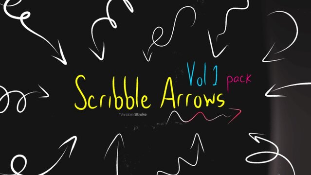 Arrows Pack Vol 01 Scribble Elements 65 Doodle Animations