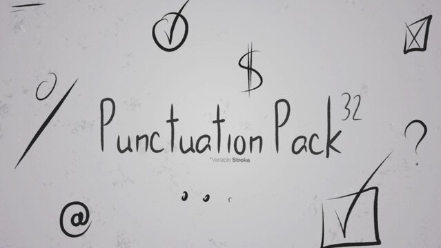 Punctuation Pack Scribble Elements 32 Doodle Animations