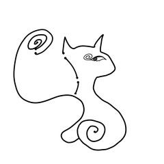 vector illustration of a cat