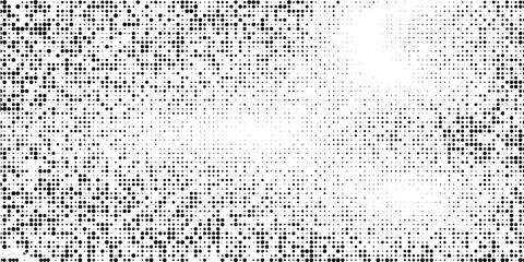 Halftone radial texture. Comic style grain background. Pop art faded textured frame. Grunge speckle effect. Dotted particles print wallpaper. Pixelated gradient vector backdrop