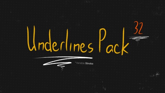 Underlines Pack Scribble Elements 32 Doodle Animations