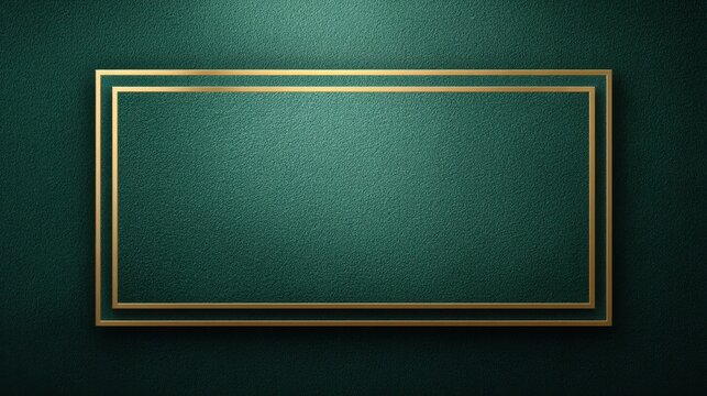 Green frame with gold trim