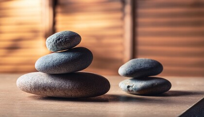 Stack Of Rocks On A Table
