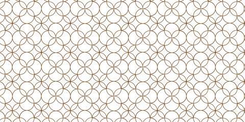 Elegant seamless pattern featuring intricate interlocking circles in a sophisticated geometric design, perfect for decorative backgrounds