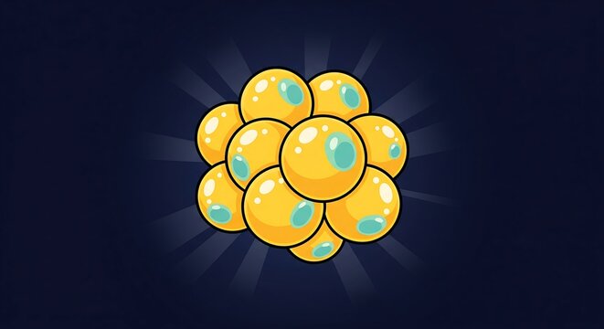 Golden bubble cluster graphic ready for your project, a fun asset ideal for app design, game development, or creative presentations with a playful twist