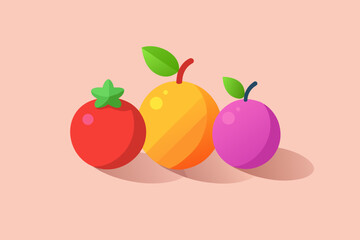 Three fruits in a row