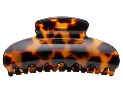 Elegant tortoiseshell hair claw clip for styling and updos