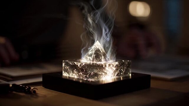 Mystical Pyramid Hologram - A Glimpse into Future Technology.